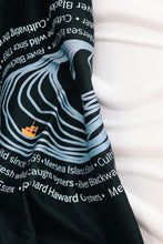 Load image into Gallery viewer, Black shucking tea towel.