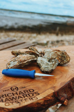Load image into Gallery viewer, Rock oysters and knife. Mersea oysters. Mersea Island oysters.