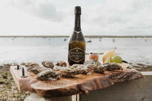 Prosecco and oysters. Prosecco gift set. Mersea rock oysters. 