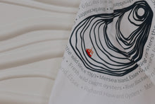 Load image into Gallery viewer, White oyster tea towel