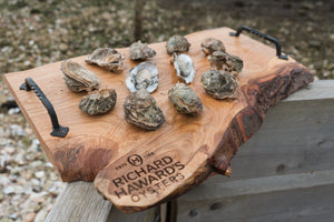 Dozen shucked oysters. Mersea Island. 