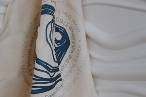 Natural coloured tea towel. Oyster shucking towel. Richard Haward's Oysters 