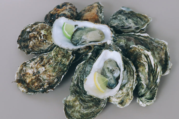 6 Mersea rock oysters and 6 Jersey rock oysters 