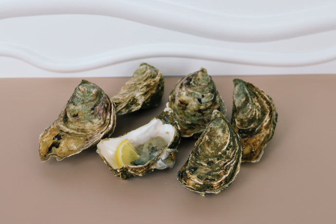 6 Jersey rock oysters. Sold by Richard Haward's Oysters 