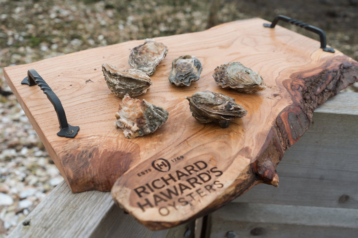 6 small oysters. Mersea oysters. 