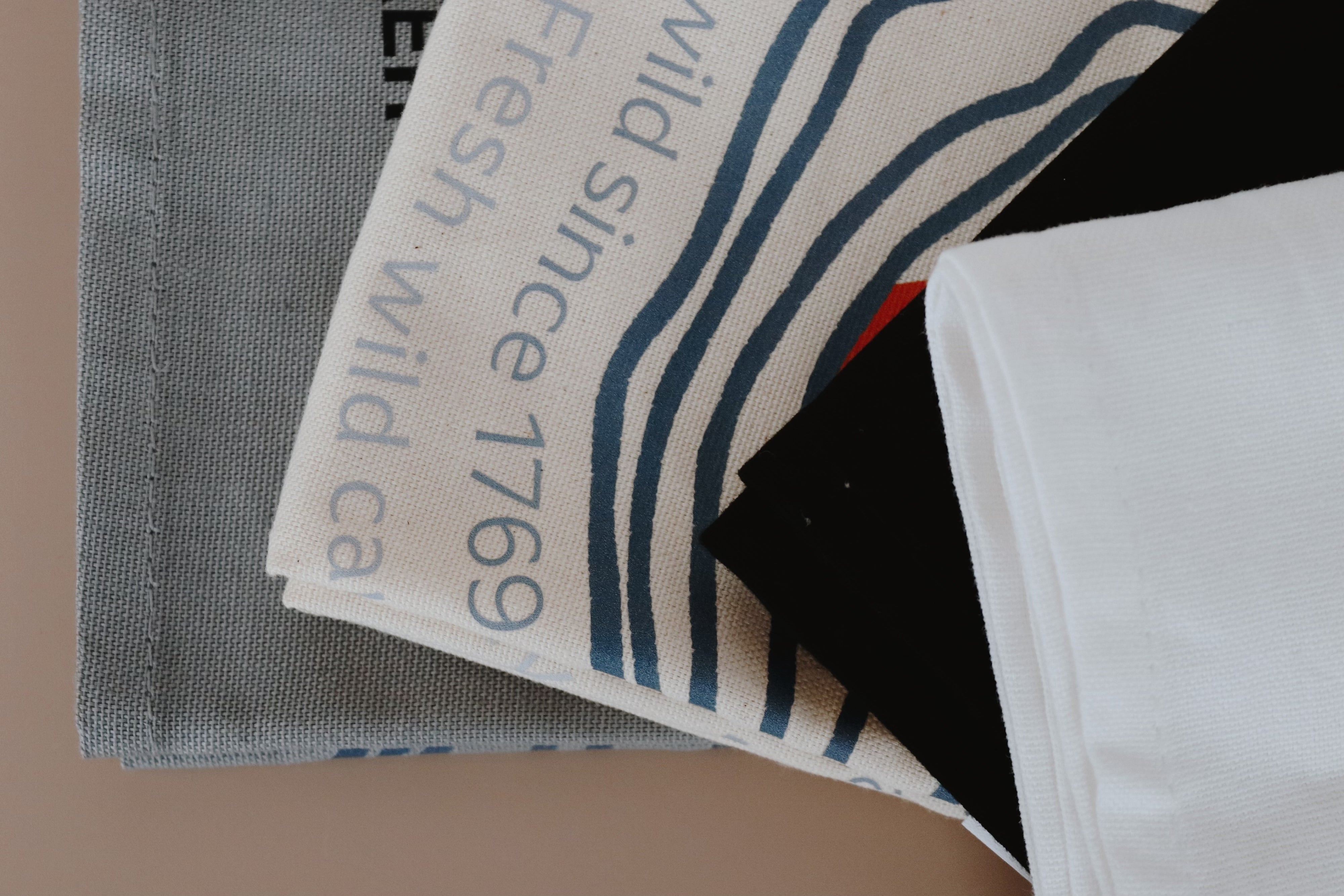 A selection of shucking towels 