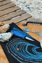 Load image into Gallery viewer, Black shucking towel. Oyster knife. 