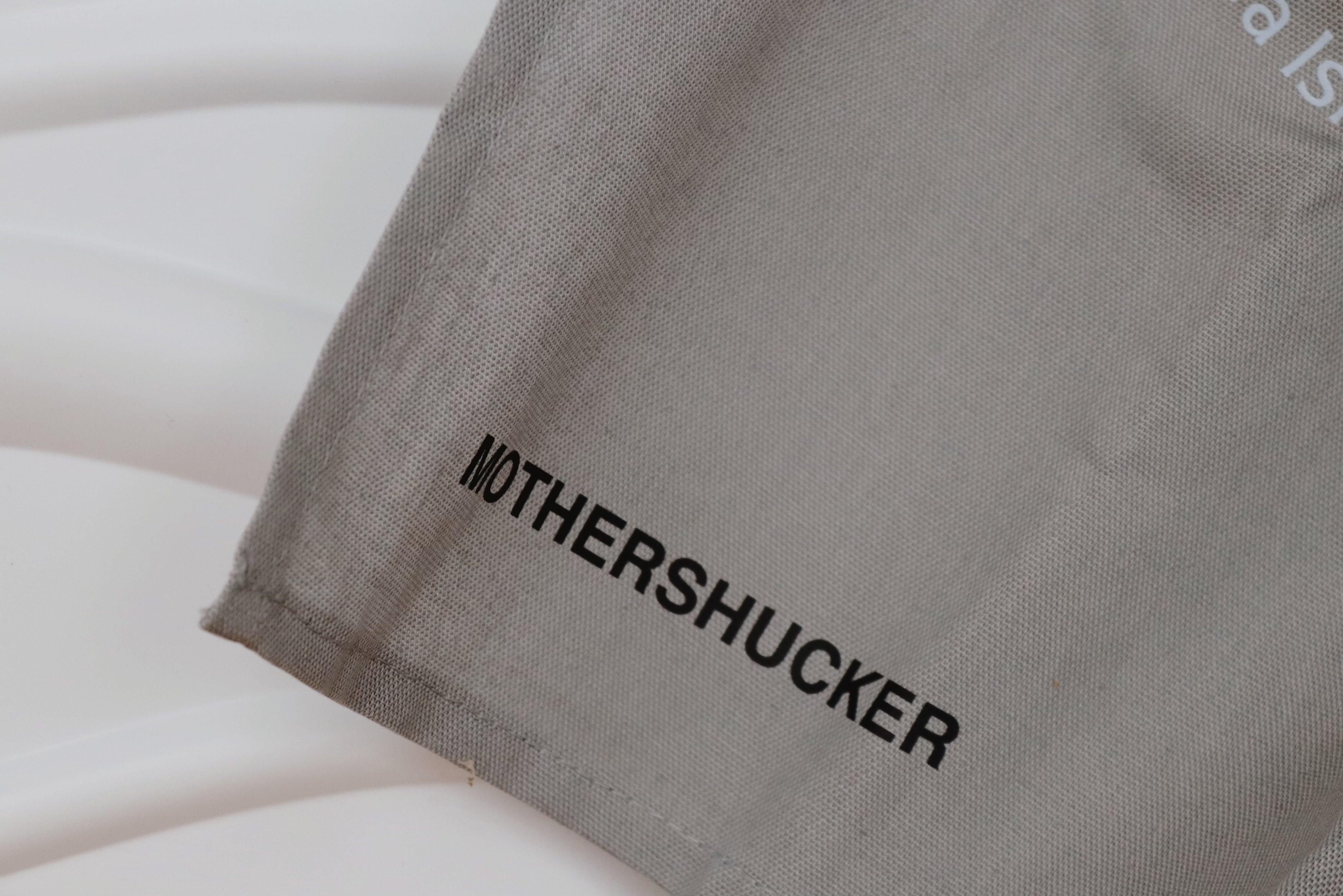 Grey mothershucker towel. Oyster gift ideas. 