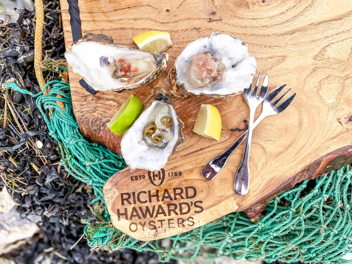 Richard Haward's Oysters. Oyster forks. Rock oysters. 