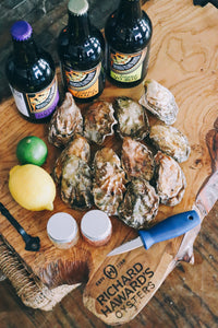 Rock oysters from Mersea Island. Beer gift set. 