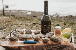 Prosecco and oysters. Gift ideas. Mersea Island 