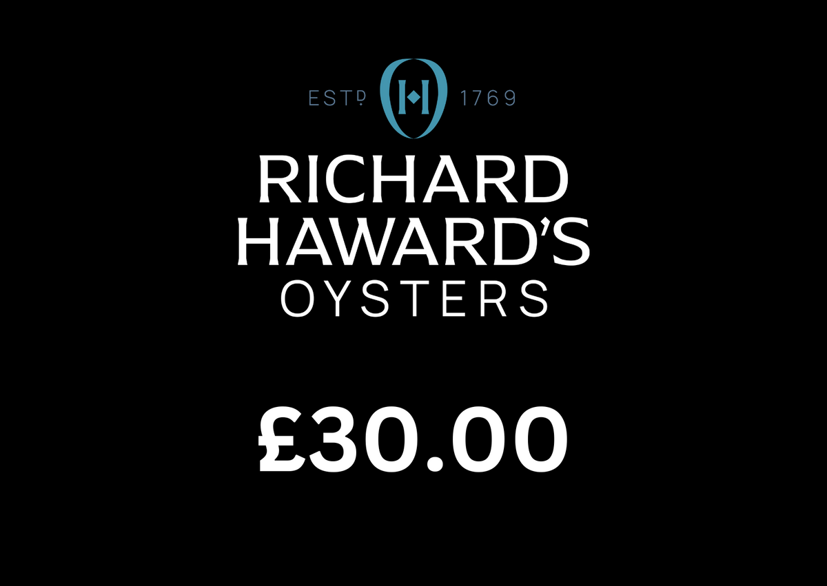 Gift ideas for oyster lovers. Gift Voucher. Mersea Oysters. 