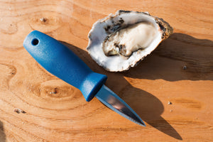 Mersea oyster and shucking knife. 
