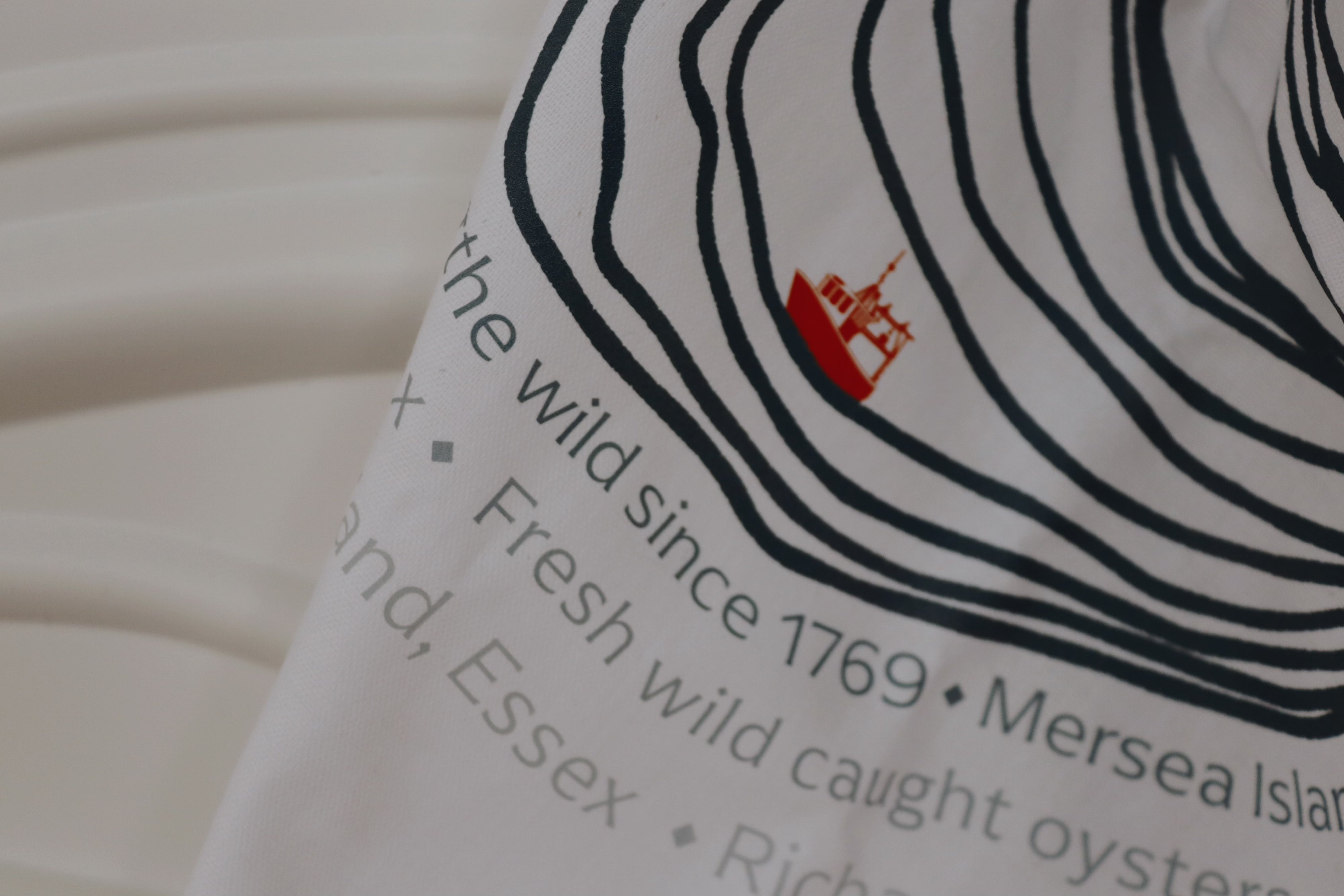 White shucking towel 