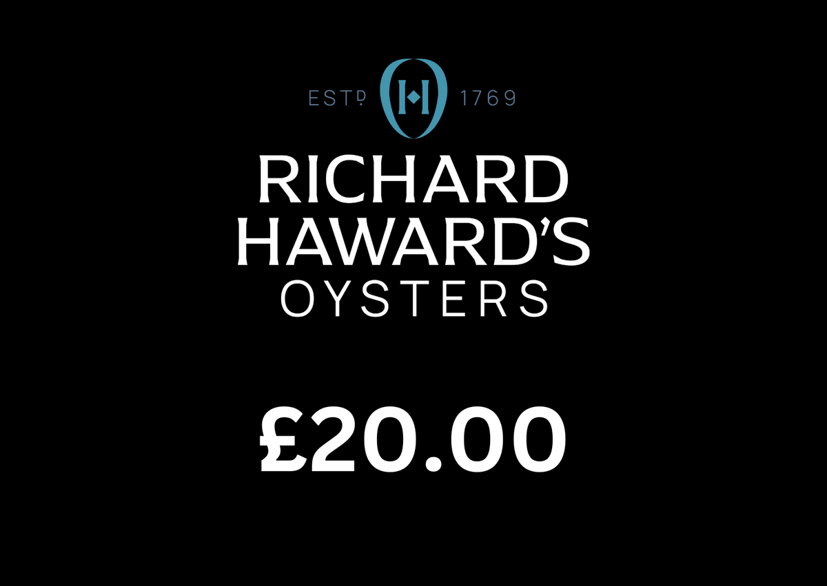 Gift voucher. Mersea oysters. Borough Market. 